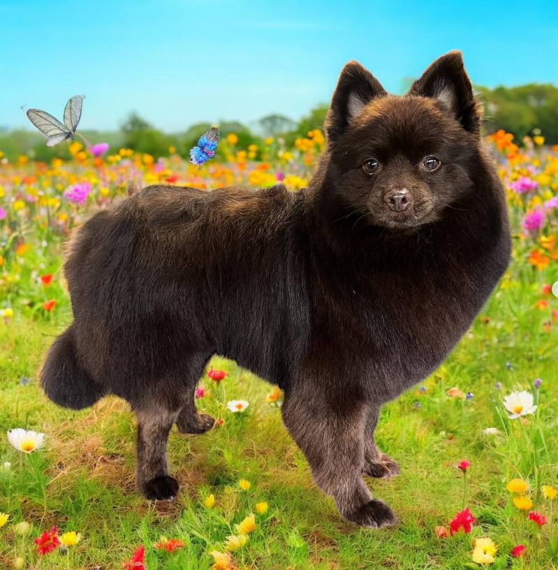 Post-groom dog portrait